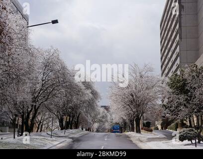 Knoxville USA - 17. Februar 2015 - Downtown Knoxville nach Eissturm Stockfoto