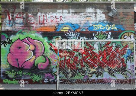 Wandgraffiti in der Beijing 798 Art Zone. China. Stockfoto