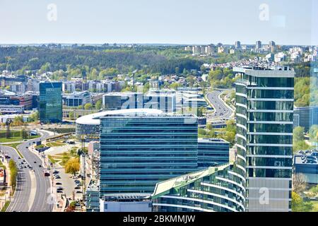 Luftaufnahme der Stadt Vilnius Stockfoto