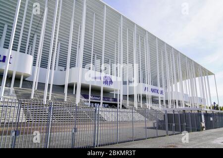 Bordeaux , Aquitaine / Frankreich - 10 25 2019 : Matmut Atlantique Stadion in Bordeaux Eingang Stockfoto