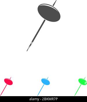 Olive auf Stick Symbol flach. Farbpiktogramm auf weißem Hintergrund. Vektor-Illustration Symbol und Bonus-Symbole Stock Vektor