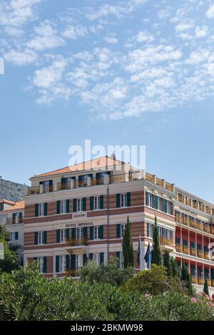 Dubrovnik, 18. September 2019. Das Äußere und die Fassade des Grand Hotel Imperial im Zentrum in der Nähe der Altstadt in Dalamtia, Kroatien auf einem sonnigen da Stockfoto