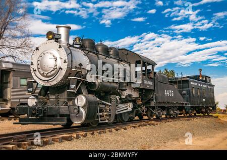 Eine Union Pacific 0-6-0 Motor früher in Denver's Union Station verwendet und später die Monolith Portland Cement Company betrieben Laramie Tal Stockfoto