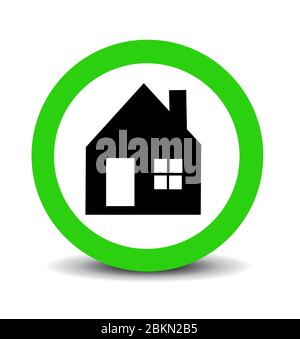 Sicher zu Hause Vektorgrafik Stock Vektor