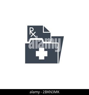Symbol für verschreibungspflichtige Vektorgyphe. Stock Vektor
