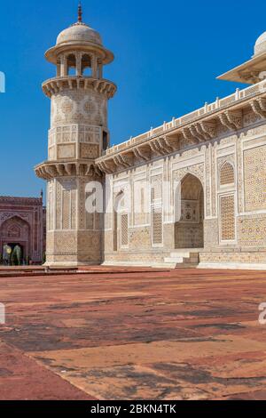 Itimad-ud-Daulah Mausoleum, Baby Taj, 1628, Agra, Uttar Pradesh, Indien Stockfoto