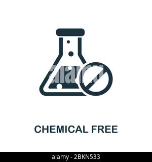 Chemical Free Icon aus der Kollektion für biologischen Anbau. Einfache Linie Chemische Free Icon für Vorlagen, Web-Design und Infografiken Stock Vektor