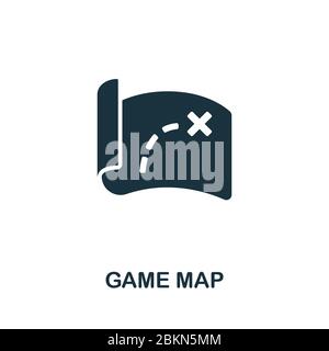 Spielübersicht Symbol aus Videospiele Sammlung. Einfache Linie Game Map Symbol für Vorlagen, Web-Design und Infografiken Stock Vektor