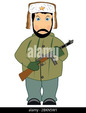 Vektor-Illustration des Soldaten des großen Hauskrieges Stock Vektor