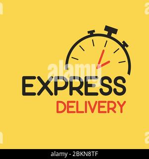 Symbol für Expressversand für Apps und Website. Bereitstellungskonzept. Vektorgrafik. Flaches Design. Stock Vektor