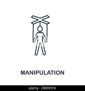 Manipulationssymbol aus der Personality Collection. Einfaches Symbol für die Linienbearbeitung für Vorlagen, Webdesign und Infografiken Stock Vektor