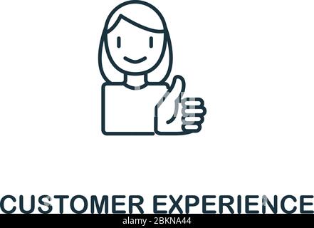 Symbol für die Kundenerfahrung aus der Sammlung des Kundenservice. Einfaches Linienelement Customer Experience Symbol für Vorlagen, Webdesign und Infografiken Stock Vektor