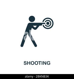 Shooting-Symbol aus Videospiele Sammlung. Einfache Linie Shooting Symbol für Vorlagen, Web-Design und Infografiken Stock Vektor