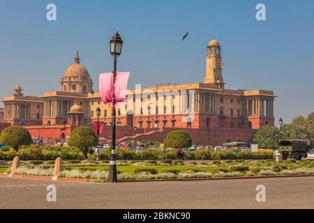 Regierungsbüros, Sekretariat Gebäude, 1930, Neu Delhi, Indien Stockfoto