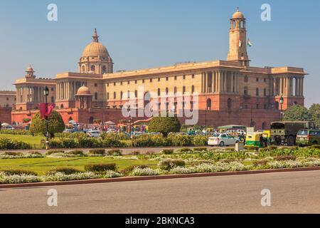 Regierungsbüros, Sekretariat Gebäude, 1930, Neu Delhi, Indien Stockfoto