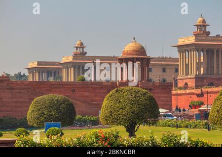 Regierungsbüros, Sekretariat Gebäude, 1930, Neu Delhi, Indien Stockfoto