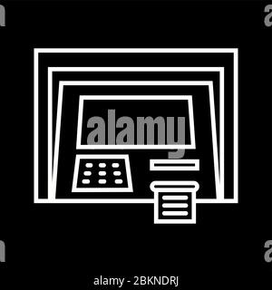 Schöne Geldautomat Vektor-Linie Symbol Stock Vektor