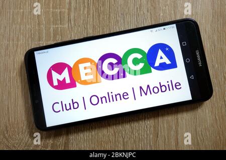 Mecca Bingo-Logo auf dem Smartphone angezeigt Stockfoto
