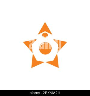 Star Space ship Bewegung Design logo Vektor Stock Vektor