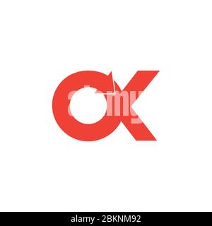Brief OX Kreis Rotation Design Logo Vektor Stock Vektor