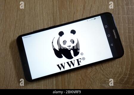 Logo des World Wide Fund for Nature (WWF) auf dem Smartphone Stockfoto