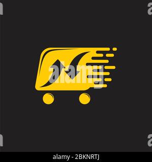 Schneller Warenkorb Online-Shop Pfeil Logo Vektor Stock Vektor