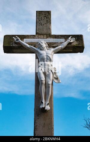 Jesus am Kreuz Stockfoto
