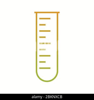 Schönes Symbol für die Reagenzglaslinie Stock Vektor