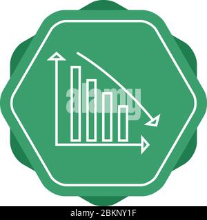 Schönes Symbol für die Vektorlinie in absteigender Reihenfolge Stock Vektor