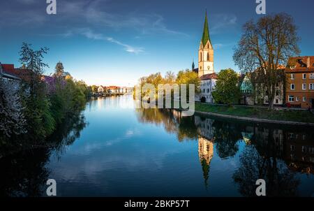 Schöner Kirchturm, Rottenburg am Neckar, Deutschland Stockfoto