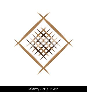 Rastersymbol oder Symbol flach isoliert auf weiß Stock Vektor