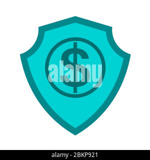 Symbolischer Schild mit einer finanziellen Einzahlung. Stock Vektor