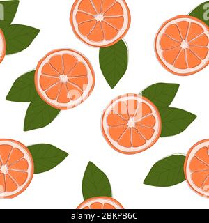 Zitrusfrüchte Muster mit Zitronen und Orangen. Abwechslungsreiche und bunte Hintergrund nützlich, wie Papier oder Textur zu wickeln. Stock Vektor