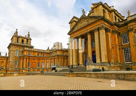 Das Courtyard at Blenheim Palace, Woodstock, Oxfordshire, England, Großbritannien Stockfoto