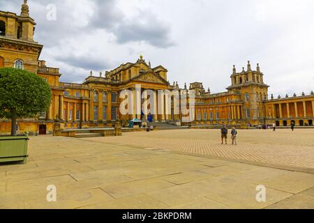 Das Courtyard at Blenheim Palace, Woodstock, Oxfordshire, England, Großbritannien Stockfoto