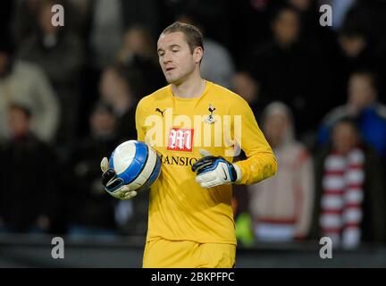 EINDHOVEN, NIEDERLANDE. MÄRZ 12: Paul Robinson (Spurs-Torwart). Während der UEFA-Cup-Runde 16 zweite Etappe zwischen PSV Eindhoven und Tottenham Hotspur Stockfoto