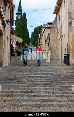 Die 365 Stufen von Calvary, Pollenca, im Nordwesten Mallorcas. Stockfoto