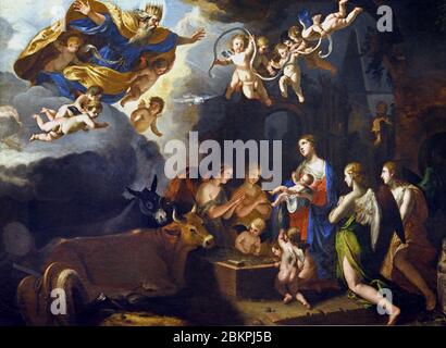 Die Anbetung der Engel 1635 von Jacques Stella 1596-1657 Frankreich Französisch Stockfoto