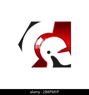 Spartan Logo Template Design Vektor, Emblem, Design Konzept, Kreatives Symbol, Icon Stock Vektor