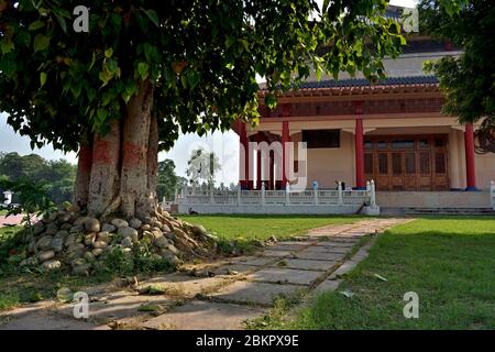 Xuan Xang Denkmal in Nalanda, Bihar. Stockfoto