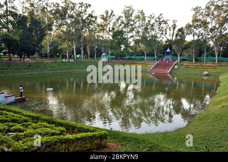 Ein Blick auf den Venu Van in Rajgir, Bihar. Stockfoto