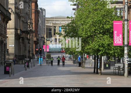 Glasgow, Großbritannien. Mai 2020. Im Stadtzentrum geht es bei schönem Sonnenschein im Mai weiter. Quelle: ALAN OLIVER/Alamy Live News Stockfoto