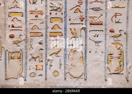 Ägypten, Oberägypten, Niltal, Umgebung von Luxor, Thebes Nekropole als Weltkulturerbe von der UNESCO, Tal der Könige, das KV2 Grab von König Ramses IV Stockfoto