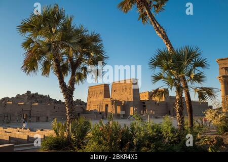 Ägypten, Oberägypten, Niltal, Assuan, Agilkia Insel, der Philae Tempel, der von der UNESCO zum Weltkulturerbe erklärt wurde, der Isis Tempel Stockfoto