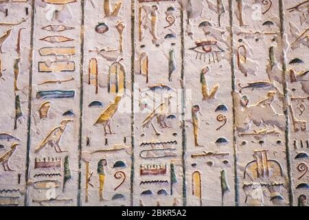 Ägypten, Oberägypten, Niltal, Umgebung von Luxor, Thebes Nekropole als Weltkulturerbe von der UNESCO, Tal der Könige, das KV2 Grab von König Ramses IV Stockfoto