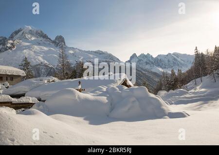 Frankreich, Haute Savoie, Chamonix, Schnee am Trelechamp Stockfoto