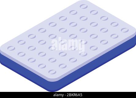 Aqua aufblasbare Matratze Symbol, isometrisch Stil Stock Vektor