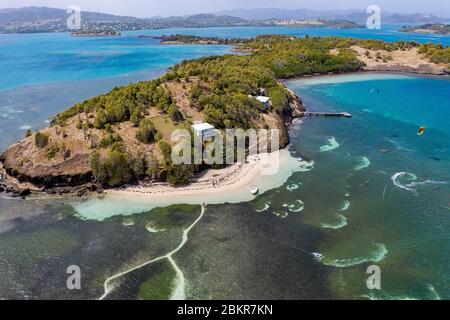 Frankreich, Martinique, Long Island in baie du Fran?ois (Luftaufnahme) Stockfoto