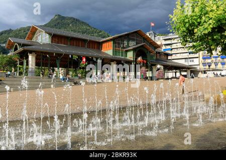 Schweiz, Kanton Waadt, Montreux, Markthalle Stockfoto