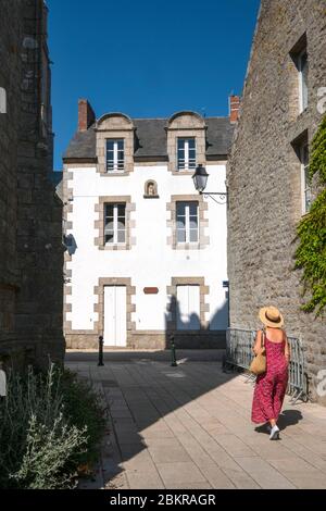 Frankreich, Loire-Atlantique, Batz-sur-Mer, Place du Murier Stockfoto